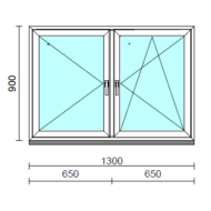 TO Ny-Bny ablak.  130x 90 cm (Rendelhető méretek: szélesség 125-134 cm, magasság 85-94 cm.)  New Balance 85 profilból