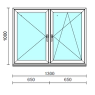 TO Ny-Bny ablak.  130x100 cm (Rendelhető méretek: szélesség 125-134 cm, magasság 95-104 cm.) Deluxe A85 profilból