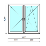 TO Ny-Bny ablak.  130x120 cm (Rendelhető méretek: szélesség 125-134 cm, magasság 115-124 cm.)  New Balance 85 profilból