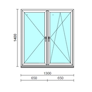 TO Ny-Bny ablak.  130x140 cm (Rendelhető méretek: szélesség 125-134 cm, magasság 135-144 cm.)  New Balance 85 profilból