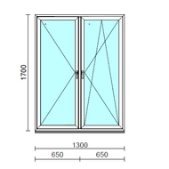 TO Ny-Bny ablak.  130x170 cm (Rendelhető méretek: szélesség 125-134 cm, magasság 165-174 cm.)  New Balance 85 profilból