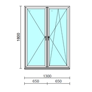 TO Ny-Bny ablak.  130x180 cm (Rendelhető méretek: szélesség 125-134 cm, magasság 175-184 cm.) Deluxe A85 profilból
