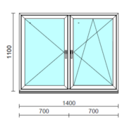 TO Ny-Bny ablak.  140x110 cm (Rendelhető méretek: szélesség 135-144 cm, magasság 105-114 cm.)  New Balance 85 profilból