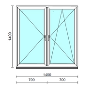 TO Ny-Bny ablak.  140x140 cm (Rendelhető méretek: szélesség 135-144 cm, magasság 135-144 cm.)  New Balance 85 profilból