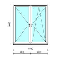 TO Ny-Bny ablak.  140x160 cm (Rendelhető méretek: szélesség 135-144 cm, magasság 155-164 cm.)  New Balance 85 profilból