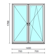 TO Ny-Bny ablak.  140x170 cm (Rendelhető méretek: szélesség 135-144 cm, magasság 165-174 cm.)  New Balance 85 profilból