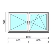 TO Ny-Bny ablak.  160x 80 cm (Rendelhető méretek: szélesség 155-164 cm, magasság 80-84 cm.) Deluxe A85 profilból