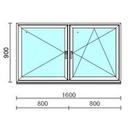 TO Ny-Bny ablak.  160x 90 cm (Rendelhető méretek: szélesség 155-164 cm, magasság 85-94 cm.) Deluxe A85 profilból