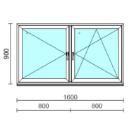 TO Ny-Bny ablak.  160x 90 cm (Rendelhető méretek: szélesség 155-164 cm, magasság 85-94 cm.)  New Balance 85 profilból