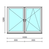 TO Ny-Bny ablak.  160x120 cm (Rendelhető méretek: szélesség 155-164 cm, magasság 115-124 cm.) Deluxe A85 profilból