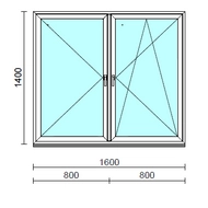 TO Ny-Bny ablak.  160x140 cm (Rendelhető méretek: szélesség 155-164 cm, magasság 135-144 cm.)  New Balance 85 profilból