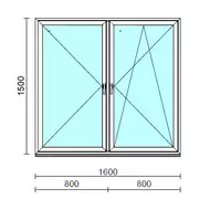 TO Ny-Bny ablak.  160x150 cm (Rendelhető méretek: szélesség 155-164 cm, magasság 145-154 cm.)  New Balance 85 profilból