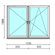 TO Ny-Bny ablak.  170x130 cm (Rendelhető méretek: szélesség 165-174 cm, magasság 125-134 cm.)  New Balance 85 profilból