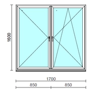 TO Ny-Bny ablak.  170x160 cm (Rendelhető méretek: szélesség 165-174 cm, magasság 155-164 cm.)  New Balance 85 profilból