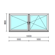TO Ny-Bny ablak.  180x 80 cm (Rendelhető méretek: szélesség 175-180 cm, magasság 80-84 cm.)  New Balance 85 profilból