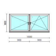 TO Ny-Bny ablak.  180x 80 cm (Rendelhető méretek: szélesség 175-180 cm, magasság 80-84 cm.)  New Balance 85 profilból
