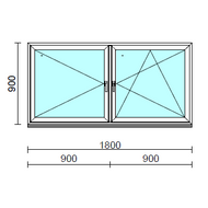 TO Ny-Bny ablak.  180x 90 cm (Rendelhető méretek: szélesség 175-180 cm, magasság 85-94 cm.)  New Balance 85 profilból