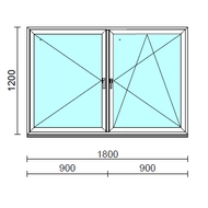 TO Ny-Bny ablak.  180x120 cm (Rendelhető méretek: szélesség 175-180 cm, magasság 115-124 cm.) Deluxe A85 profilból