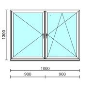 TO Ny-Bny ablak.  180x130 cm (Rendelhető méretek: szélesség 175-180 cm, magasság 125-134 cm.)  New Balance 85 profilból