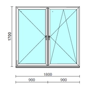 TO Ny-Bny ablak.  180x170 cm (Rendelhető méretek: szélesség 175-180 cm, magasság 165-174 cm.)  New Balance 85 profilból