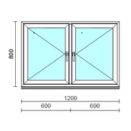 TO Ny-Ny ablak.  120x 80 cm (Rendelhető méretek: szélesség 120-124 cm, magasság 80-84 cm.) Deluxe A85 profilból