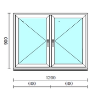 TO Ny-Ny ablak.  120x 90 cm (Rendelhető méretek: szélesség 120-124 cm, magasság 85-94 cm.) Deluxe A85 profilból