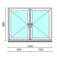 TO Ny-Ny ablak.  120x 90 cm (Rendelhető méretek: szélesség 120-124 cm, magasság 85-94 cm.)  New Balance 85 profilból