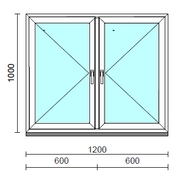 TO Ny-Ny ablak.  120x100 cm (Rendelhető méretek: szélesség 120-124 cm, magasság 95-104 cm.)  New Balance 85 profilból
