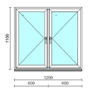 TO Ny-Ny ablak.  120x110 cm (Rendelhető méretek: szélesség 120-124 cm, magasság 105-114 cm.) Deluxe A85 profilból
