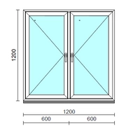 TO Ny-Ny ablak.  120x120 cm (Rendelhető méretek: szélesség 120-124 cm, magasság 115-124 cm.)  New Balance 85 profilból