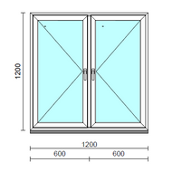 TO Ny-Ny ablak.  120x120 cm (Rendelhető méretek: szélesség 120-124 cm, magasság 115-124 cm.) Deluxe A85 profilból