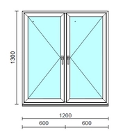 TO Ny-Ny ablak.  120x130 cm (Rendelhető méretek: szélesség 120-124 cm, magasság 125-134 cm.) Deluxe A85 profilból