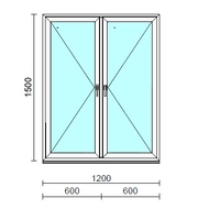 TO Ny-Ny ablak.  120x150 cm (Rendelhető méretek: szélesség 120-124 cm, magasság 145-154 cm.) Deluxe A85 profilból
