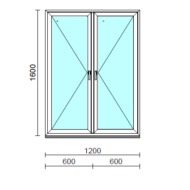 TO Ny-Ny ablak.  120x160 cm (Rendelhető méretek: szélesség 120-124 cm, magasság 155-164 cm.) Deluxe A85 profilból