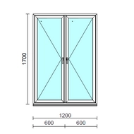 TO Ny-Ny ablak.  120x170 cm (Rendelhető méretek: szélesség 120-124 cm, magasság 165-174 cm.) Deluxe A85 profilból
