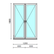 TO Ny-Ny ablak.  120x180 cm (Rendelhető méretek: szélesség 120-124 cm, magasság 175-184 cm.)  New Balance 85 profilból