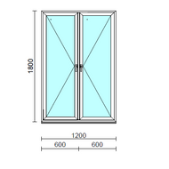 TO Ny-Ny ablak.  120x180 cm (Rendelhető méretek: szélesség 120-124 cm, magasság 175-184 cm.)  New Balance 85 profilból