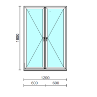 TO Ny-Ny ablak.  120x180 cm (Rendelhető méretek: szélesség 120-124 cm, magasság 175-184 cm.) Deluxe A85 profilból