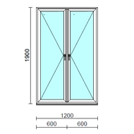 TO Ny-Ny ablak.  120x190 cm (Rendelhető méretek: szélesség 120-124 cm, magasság 185-190 cm.)  New Balance 85 profilból