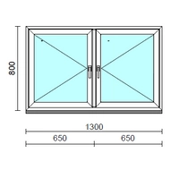 TO Ny-Ny ablak.  130x 80 cm (Rendelhető méretek: szélesség 125-134 cm, magasság 80-84 cm.) Deluxe A85 profilból
