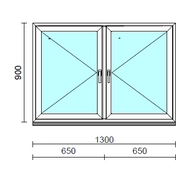 TO Ny-Ny ablak.  130x 90 cm (Rendelhető méretek: szélesség 125-134 cm, magasság 85-94 cm.) Deluxe A85 profilból