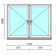TO Ny-Ny ablak.  130x100 cm (Rendelhető méretek: szélesség 125-134 cm, magasság 95-104 cm.) Deluxe A85 profilból