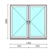 TO Ny-Ny ablak.  130x120 cm (Rendelhető méretek: szélesség 125-134 cm, magasság 115-124 cm.) Deluxe A85 profilból