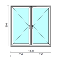 TO Ny-Ny ablak.  130x130 cm (Rendelhető méretek: szélesség 125-134 cm, magasság 125-134 cm.)  New Balance 85 profilból