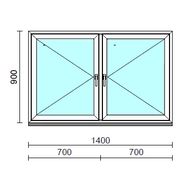 TO Ny-Ny ablak.  140x 90 cm (Rendelhető méretek: szélesség 135-144 cm, magasság 85-94 cm.) Deluxe A85 profilból