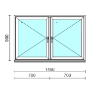 TO Ny-Ny ablak.  140x 90 cm (Rendelhető méretek: szélesség 135-144 cm, magasság 85-94 cm.) Deluxe A85 profilból
