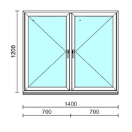 TO Ny-Ny ablak.  140x120 cm (Rendelhető méretek: szélesség 135-144 cm, magasság 115-124 cm.) Deluxe A85 profilból