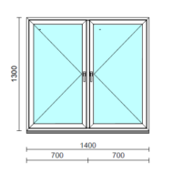 TO Ny-Ny ablak.  140x130 cm (Rendelhető méretek: szélesség 135-144 cm, magasság 125-134 cm.)  New Balance 85 profilból
