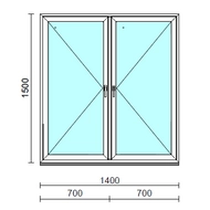 TO Ny-Ny ablak.  140x150 cm (Rendelhető méretek: szélesség 135-144 cm, magasság 145-154 cm.) Deluxe A85 profilból