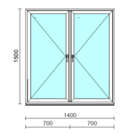TO Ny-Ny ablak.  140x150 cm (Rendelhető méretek: szélesség 135-144 cm, magasság 145-154 cm.)  New Balance 85 profilból